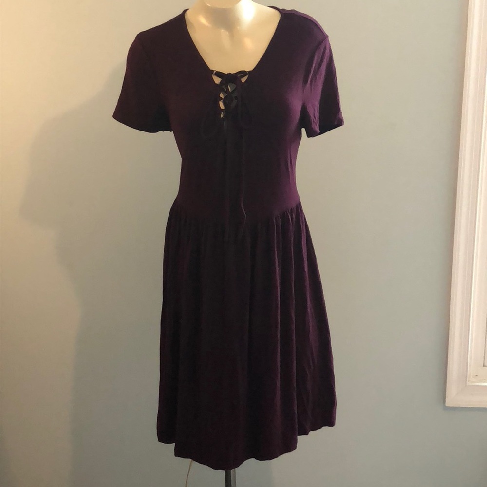 Women’s plus size 0X. Sexy maroon, flowy dress